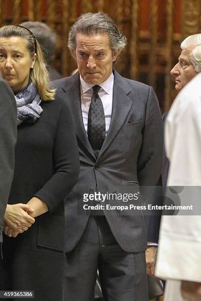 Alfonso Diez attends Duchess of Alba funeral service on November 21, 2014 in Seville, Spain. Maria del Rosario Cayetana Fitz-James-Stuart, Duchess of...