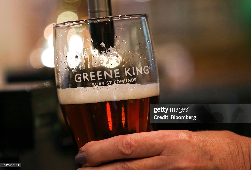 Beer Production At Greene King Plc's Brewery Ahead Of Results