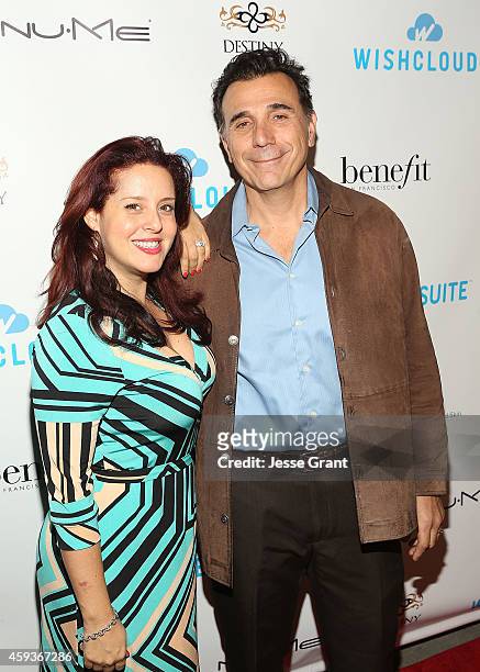 Actors Yeni Alvarez and Mark DeCarlo attend the WishClouds Launch Party at Bootsy Bellows on November 20, 2014 in West Hollywood, California.