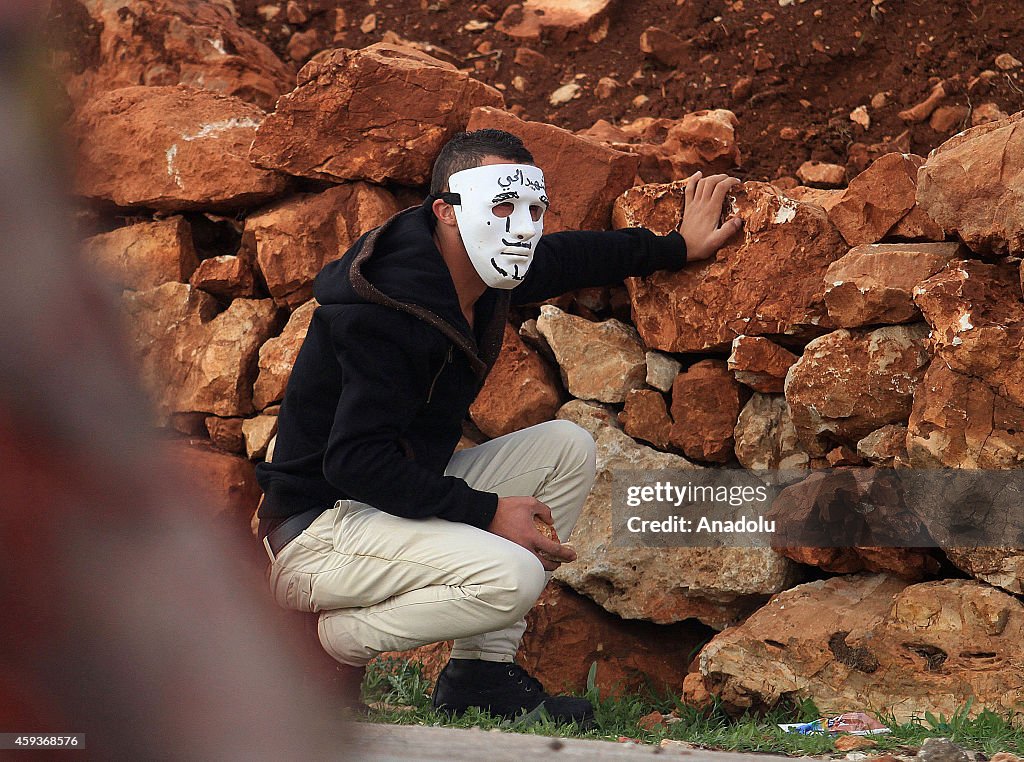 Clashes between Palestinian protesters and Israeli security forces in Ramallah