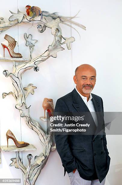 Designer Christian Louboutin is photographed for Madame Figaro on September 10, 2014 in Paris, France. CREDIT MUST READ: Justin Creedy...