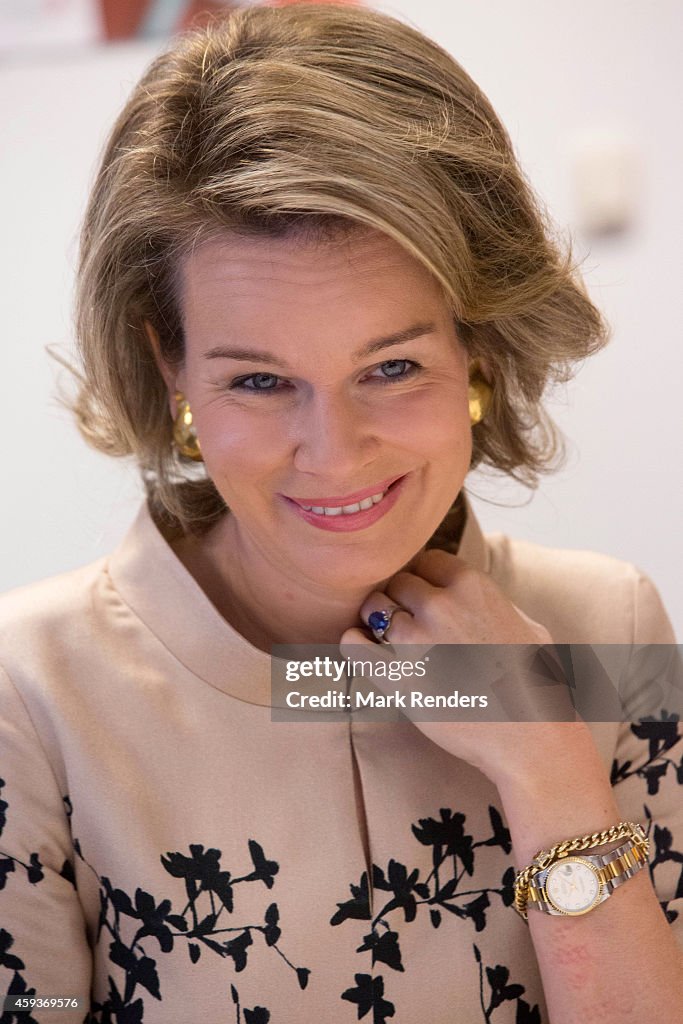 Queen Mathilde of Belgium Visits Lokeren