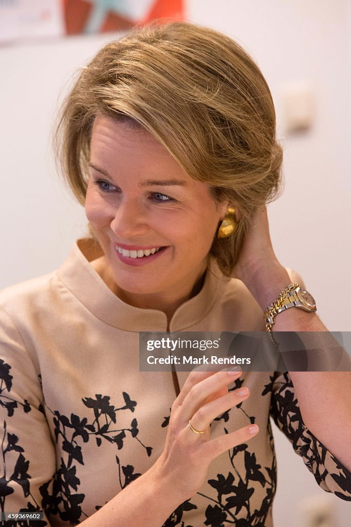 Queen Mathilde of Belgium Visits Lokeren