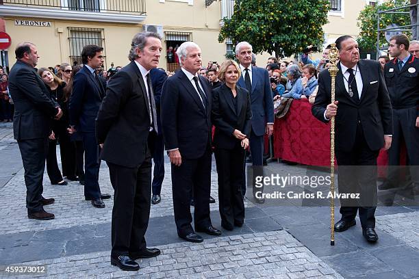 Relatives of Spain's Duchess of Alba Alfonso Diez, Carlos Fitz-James Stuart y Martinez de Irujo, Eugenia Martinez de Irujo y Fitz-James Stuart and...