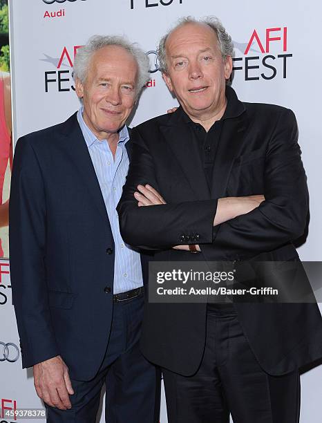 Filmmakers Jean-Pierre Dardenne and Luc Dardenne arrive at the AFI FEST 2014 Presented By Audi - 'Two Days, One Night' special screening at the...