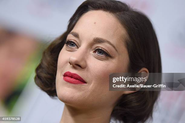 Actress Marion Cotillard arrives at the AFI FEST 2014 Presented By Audi - 'Two Days, One Night' special screening at the Egyptian Theatre on November...