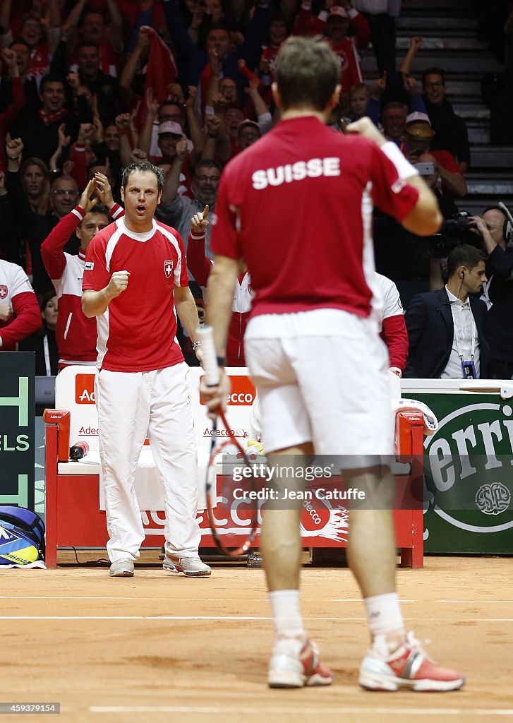 France v Switzerland - Davis Cup World Group Final: Day One