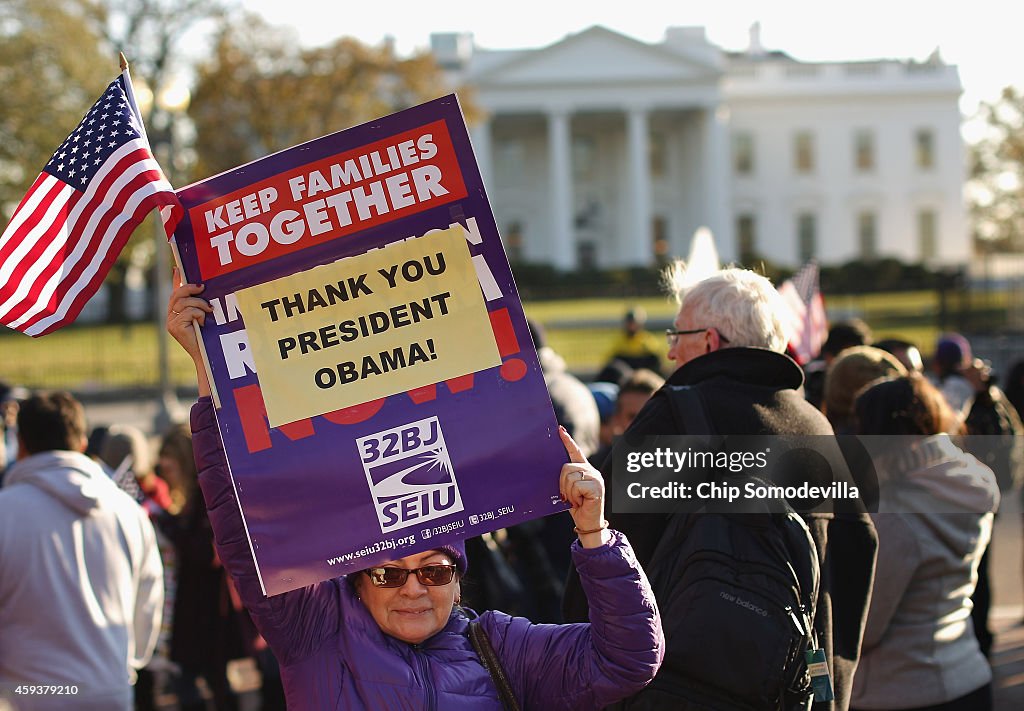 Immigration Groups Celebrate Obama Executive Action In Front Of White House