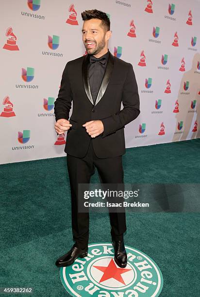 Musician Ricky Martin attends the 15th annual Latin GRAMMY Awards at the MGM Grand Garden Arena on November 20, 2014 in Las Vegas, Nevada.