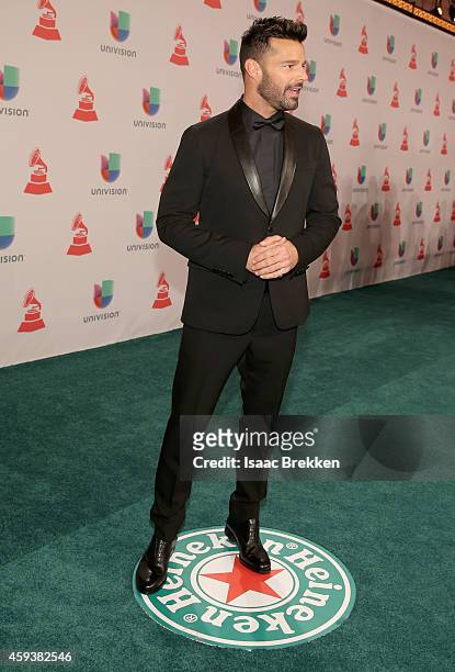 Musician Ricky Martin attends the 15th annual Latin GRAMMY Awards at the MGM Grand Garden Arena on November 20, 2014 in Las Vegas, Nevada.