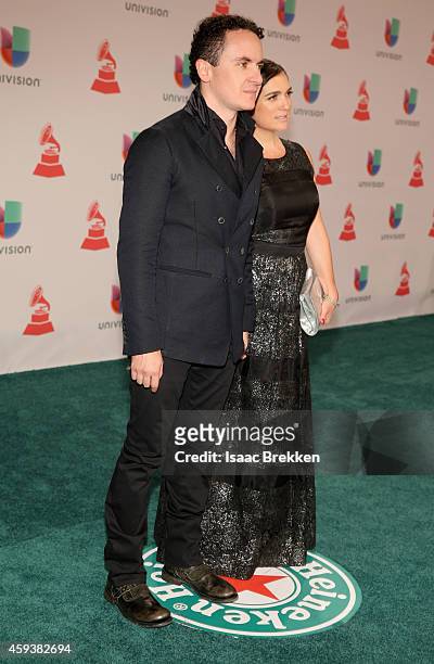 Singer Fonseca and Juliana Posada attend the 15th annual Latin GRAMMY Awards at the MGM Grand Garden Arena on November 20, 2014 in Las Vegas, Nevada.