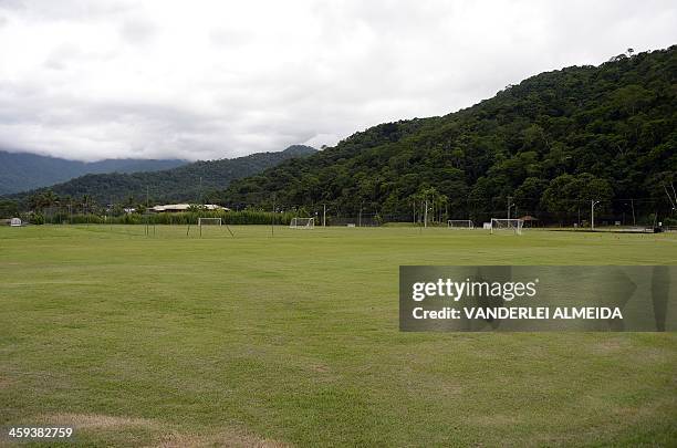 View of a football field at the Porto Belo Hotel Training Center, which will host the Italian national football team during the FIFA World Cup Brazil...