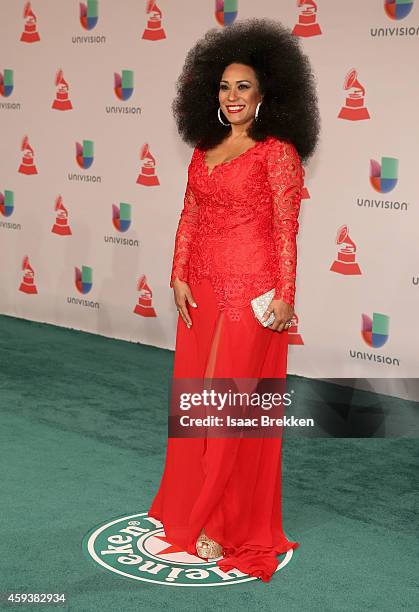 Singer Aymee Nuviola attends the 15th annual Latin GRAMMY Awards at the MGM Grand Garden Arena on November 20, 2014 in Las Vegas, Nevada.