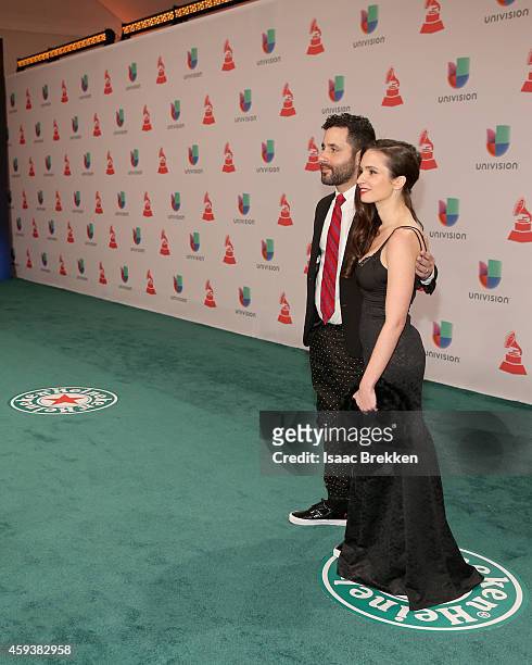 Musician Visitante of Calle 13 and singer Diana Fuentes attend the 15th annual Latin GRAMMY Awards at the MGM Grand Garden Arena on November 20, 2014...