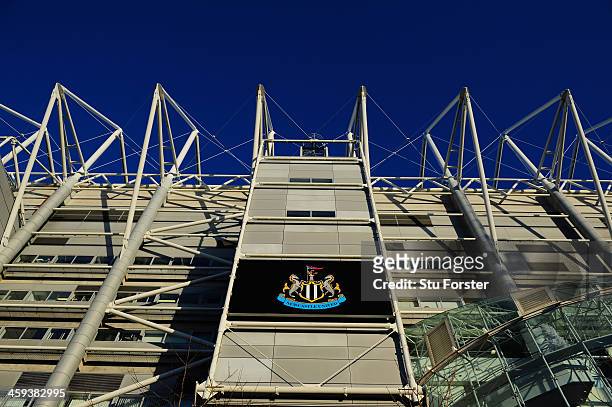 Close up of St James' Park before the Barclays Premier League match between Newcastle United and Stoke City at St James' Park on December 26, 2013 in...
