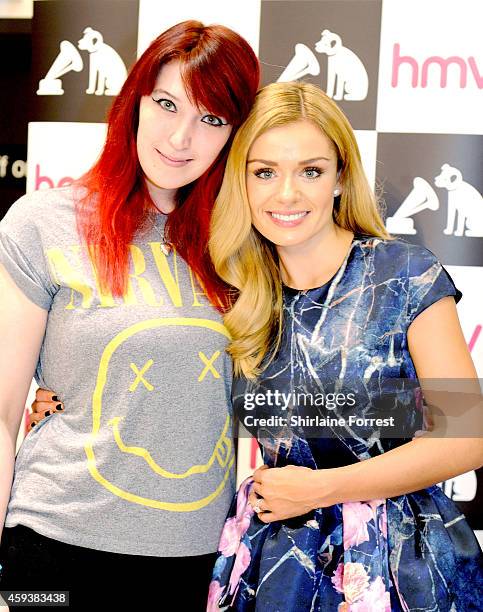 Katherine Jenkins meets fans and signs copies of her new album 'Home Sweet Home' at HMV on November 21, 2014 in Manchester, England.