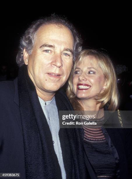 Jimmy Buffett and wife Jane Slagsvol attend the opening of David Copperfield's "Dreams and Nightmares" on December 5, 1996 at the Martin Beck Theater...