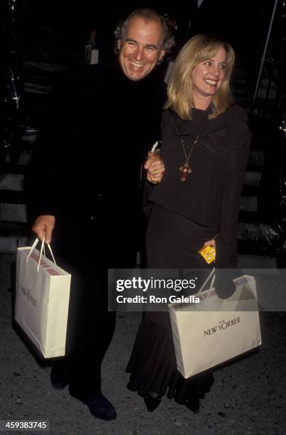 Jimmy Buffett and wife Jane Slagsvol attend Random House - New Yorker Party Honoring Richard Avedon on September 27, 1993 at the New York Public...