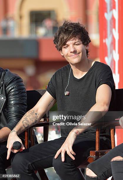 Louis Tomlinson of the band One Direction appear on NBC's Today Show to release their new album "Four" at Universal City Walk At Universal Orlando on...