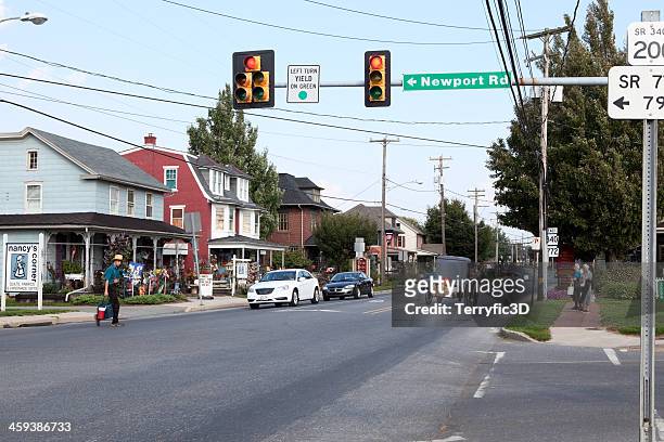 street scene in intercourse, pa - terryfic3d stock pictures, royalty-free photos & images