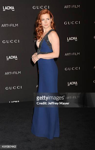 Actress Amy Adams attends the 2014 LACMA Art + Film Gala honoring Barbara Kruger and Quentin Tarantino presented by Gucci at LACMA on November 1,...