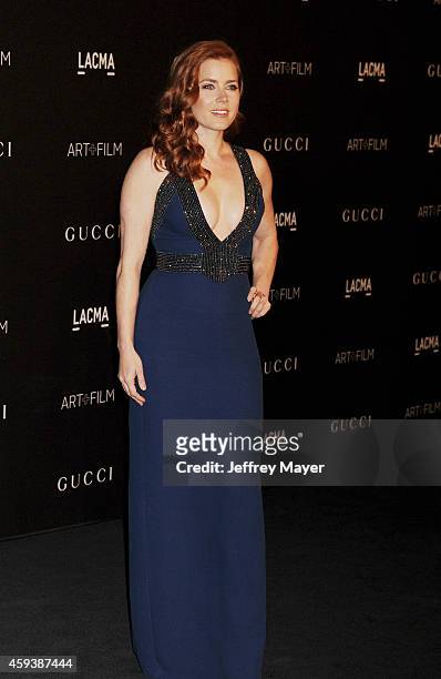 Actress Amy Adams attends the 2014 LACMA Art + Film Gala honoring Barbara Kruger and Quentin Tarantino presented by Gucci at LACMA on November 1,...