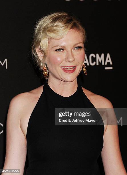 Actress Kirsten Dunst attends the 2014 LACMA Art + Film Gala honoring Barbara Kruger and Quentin Tarantino presented by Gucci at LACMA on November 1,...