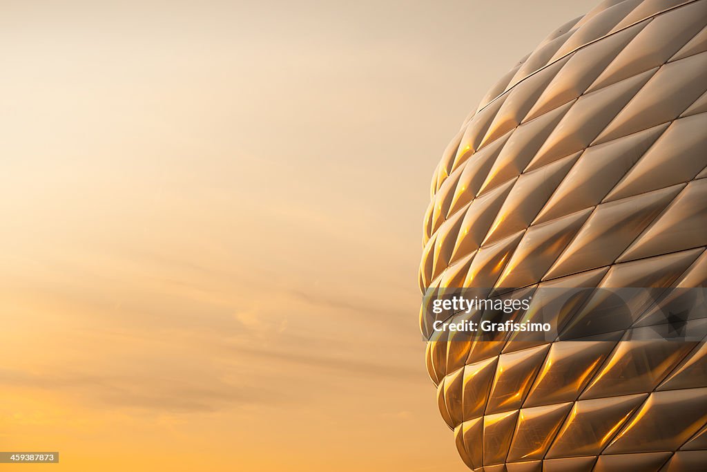 Detail der Allianz-Arena in München nahe dem Fußballstadion