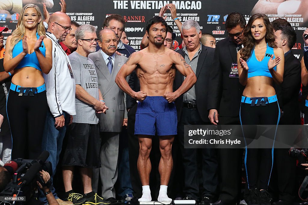 Chris Algieri v Manny Pacquiao Weigh In