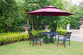 table,chairs and parasol
