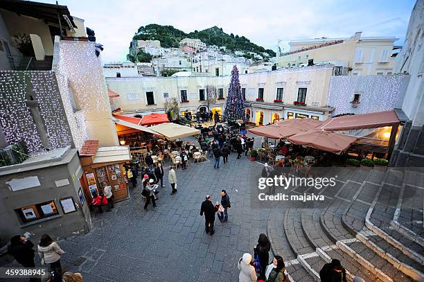 capri-piazza - noel capri stock-fotos und bilder