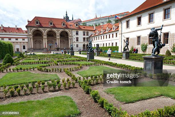 wallenstein palace - mala strana stock pictures, royalty-free photos & images
