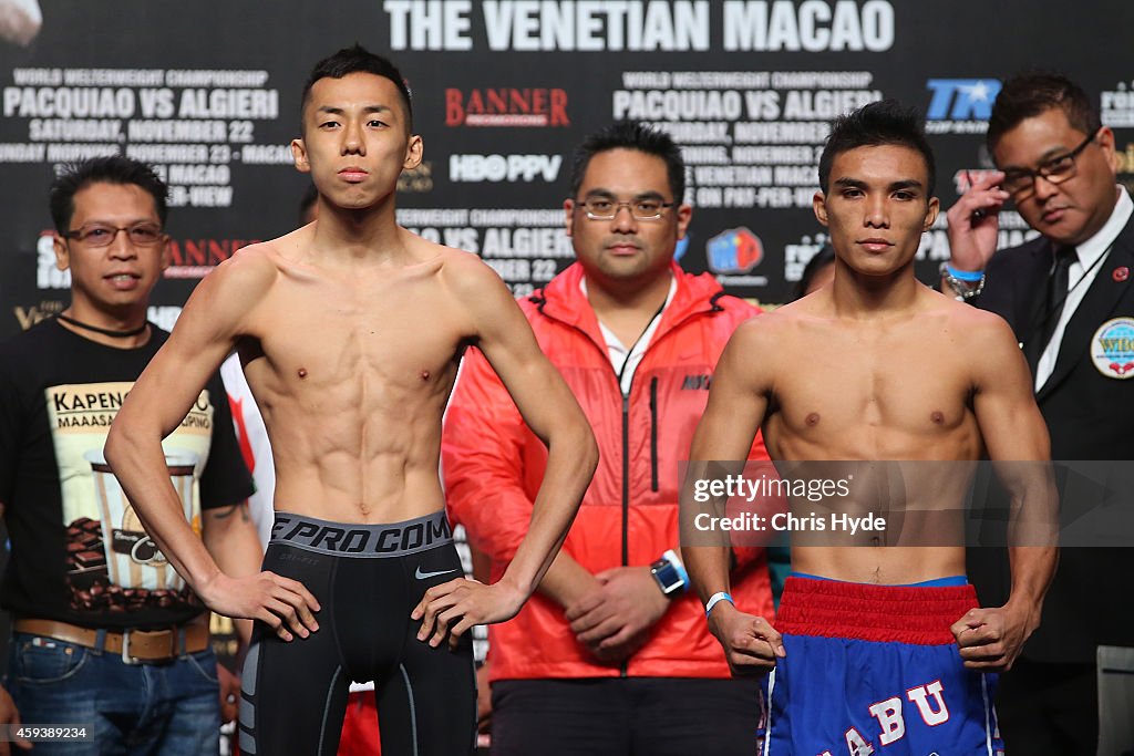 Chris Algieri v Manny Pacquiao Weigh In