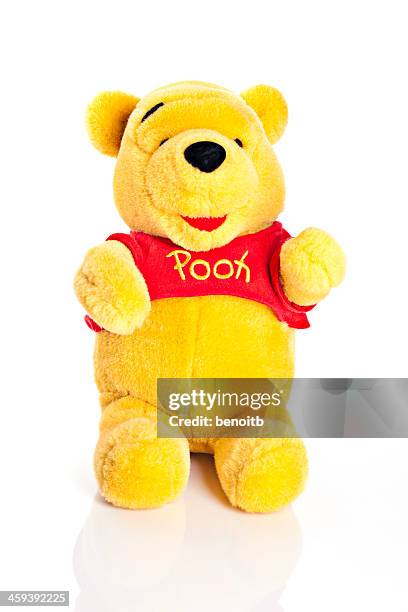 winnie the pooh stuffed toy - winnie pooh stock pictures, royalty-free photos & images