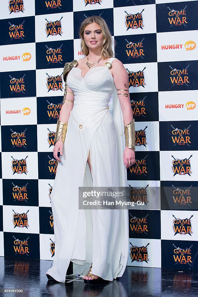 Kate Upton Attends "Game Of War - Fire Age" Event In Busan