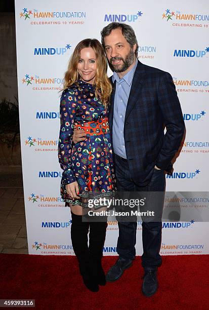 Actress Leslie Mann and director Judd Apatow attend Goldie Hawn's inaugural "Love In For Kids" benefiting the Hawn Foundation's MindUp program...