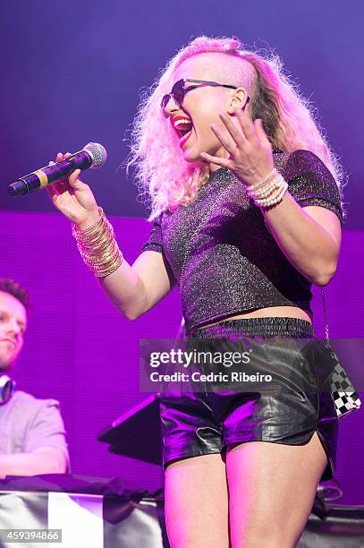 Hollaphonic performs at a concert during the Abu Dhabi Formula One Grand Prix on November 21, 2014 in Abu Dhabi, United Arab Emirates.