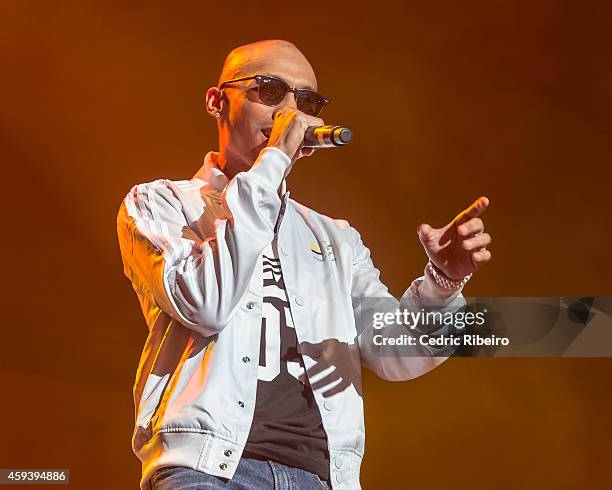 Hollaphonic performs at a concert during the Abu Dhabi Formula One Grand Prix on November 21, 2014 in Abu Dhabi, United Arab Emirates.