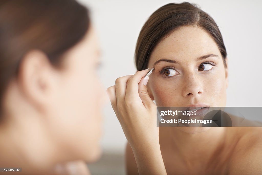 She's meticulous about her beauty