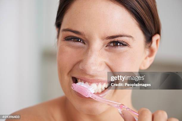 brushing teeth can be exhilerating - tandborste bildbanksfoton och bilder