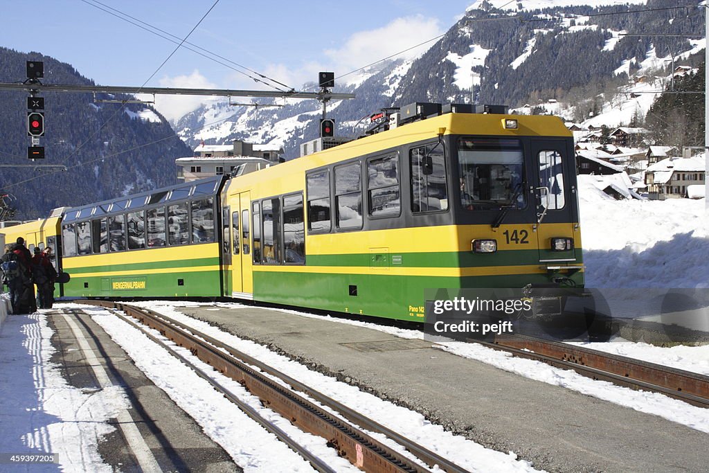 Grindelwald-ski terreno tren llega
