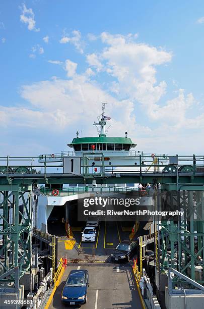 seattle-winslow ferry, seattle washington - car ferry stock pictures, royalty-free photos & images