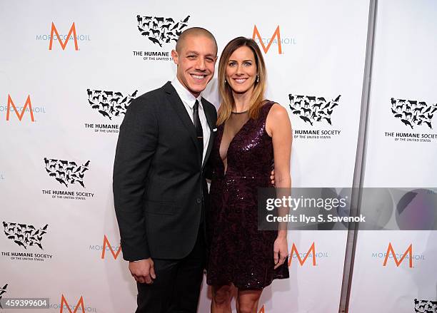 Actor Theo Rossi and Meghan McDermott attend "To the Rescue! New York" 60th Anniversary Gala at Cipriani 42nd Street on November 21, 2014 in New York...