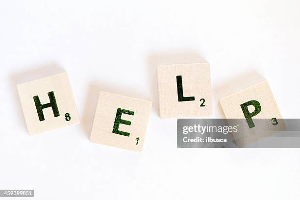 help - scrabble stock pictures, royalty-free photos & images