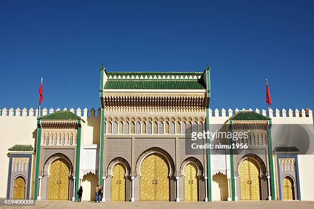 royal palace in fes – marokko - dar el makhzen stock-fotos und bilder