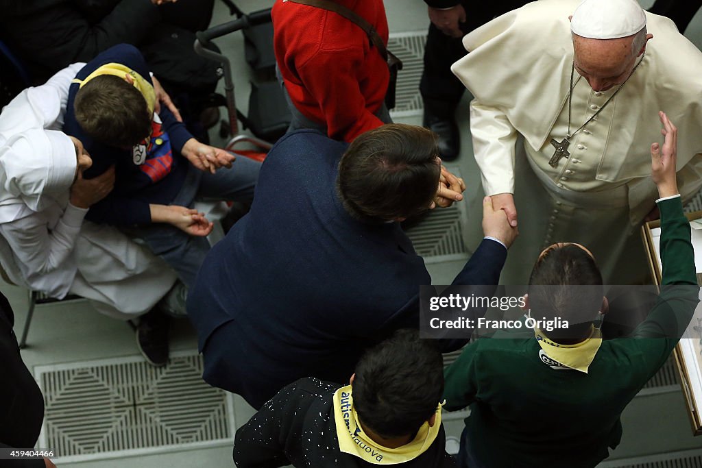 Pope  Holds An Audience For The Health Workers