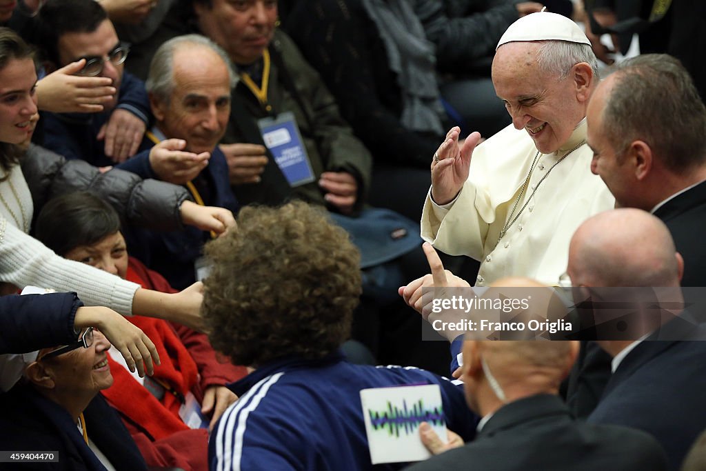 Pope  Holds An Audience For The Health Workers