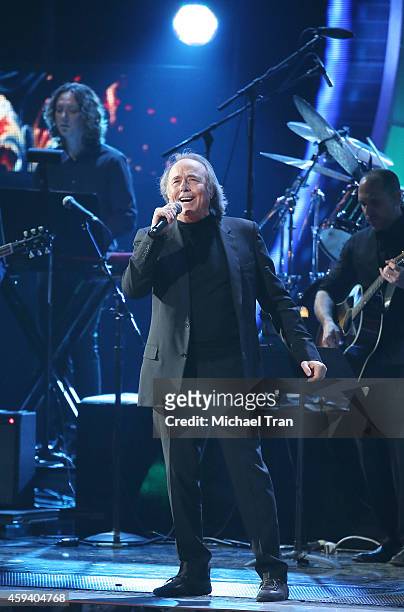 Person of the Year Honoree Joan Manuel Serrat onstage during the 15th Annual Latin GRAMMY Awards held at the MGM Grand Arena on November 20, 2014 in...