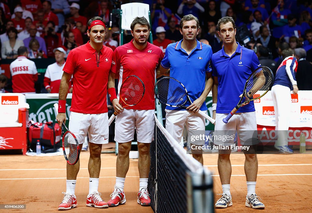 France v Switzerland - Davis Cup World Group Final: Day Two