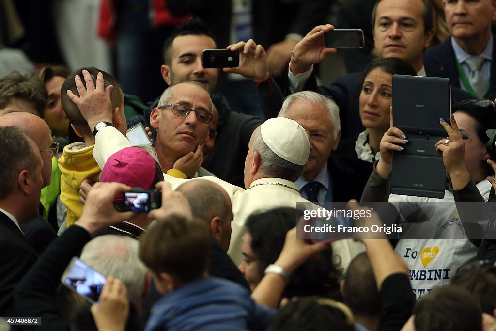 Pope  Holds An Audience For The Health Workers